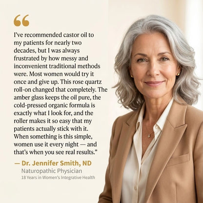 Rose Quartz Organic Castor Oil Roll-On