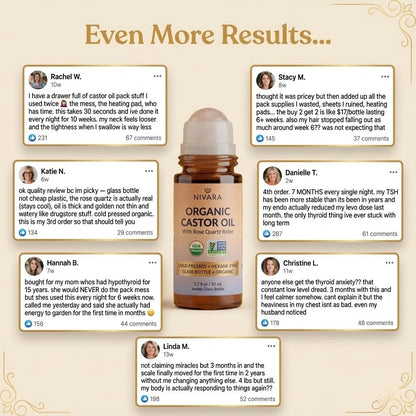 Rose Quartz Organic Castor Oil Roll-On