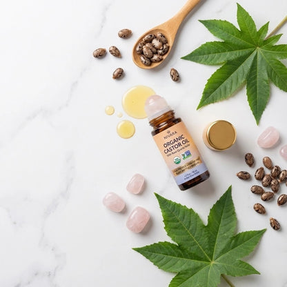 Rose Quartz Organic Castor Oil Roll-On
